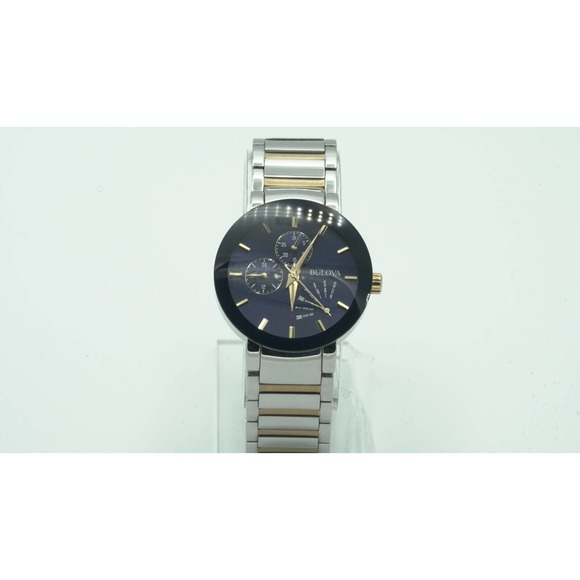 Men's Bulova Blue Dial Futuro Two-Tone Watch 98C123